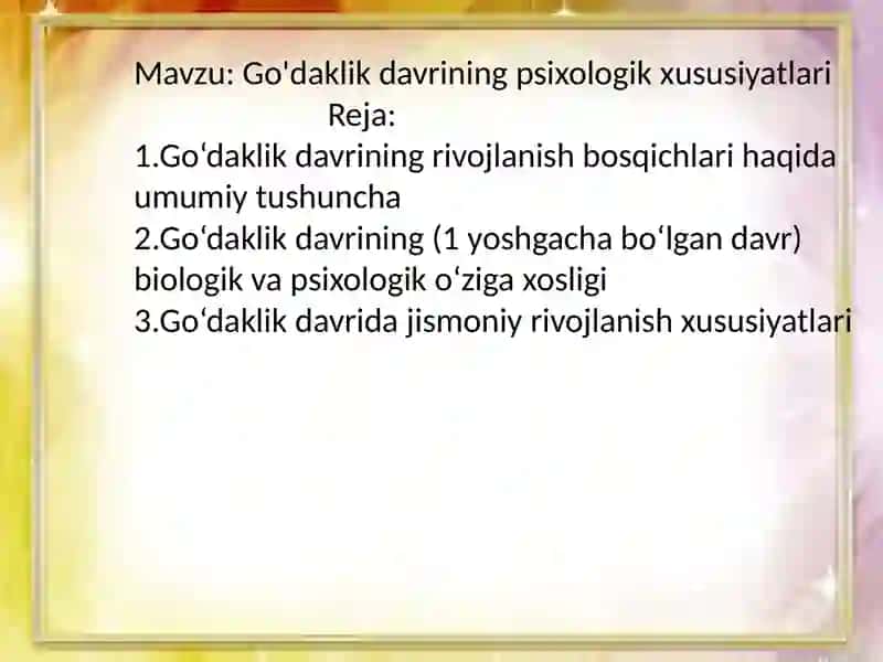 Bolalar psixologiyasi va psixodiagnostika 2