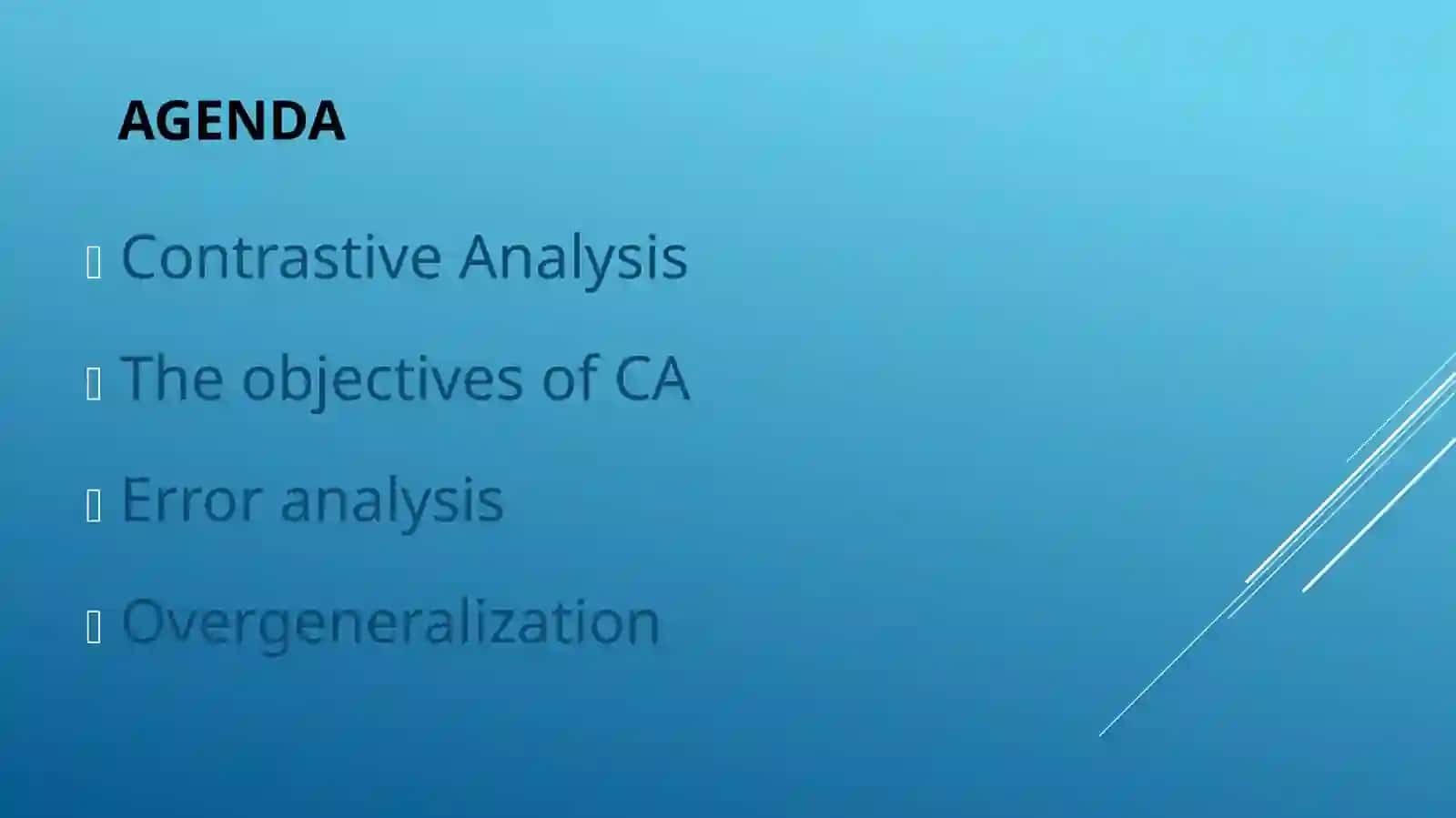 Contrastive analysis 2