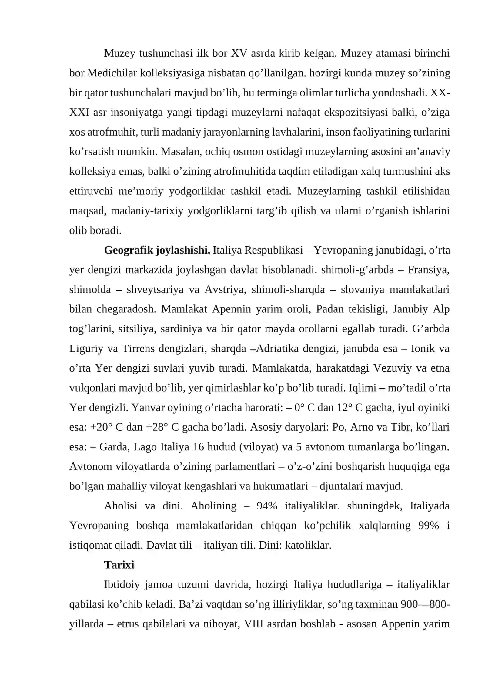 Italiya muzeylari 2