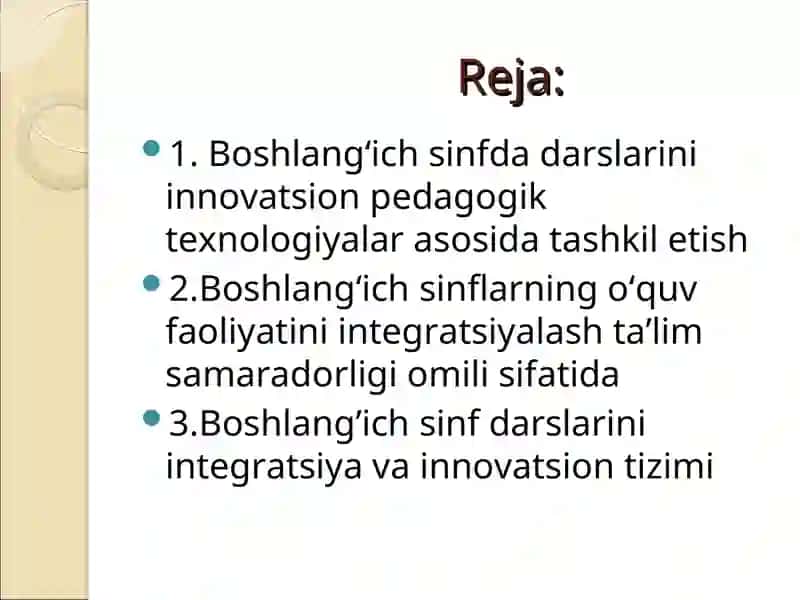 Bo’shlang’ich sinflarning ta’limiga oid dars mashg’ulotlarida integratsiya jarayoni 2