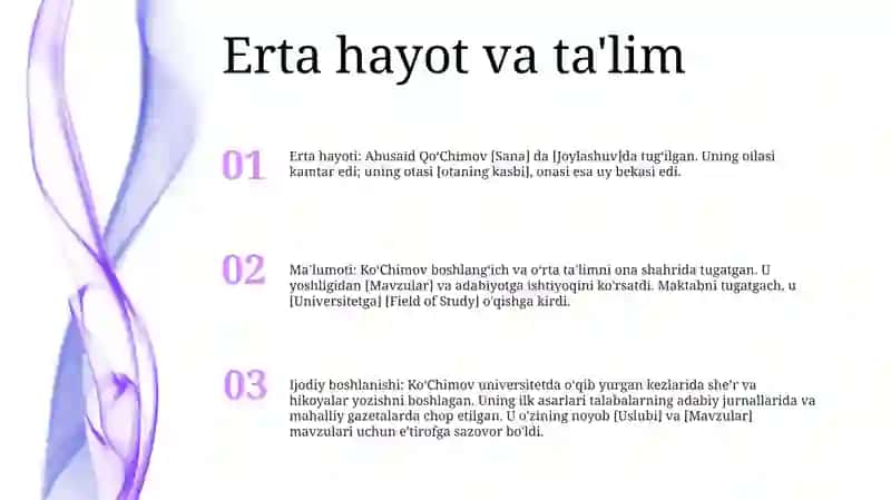 Abusaid KoʻChimovning Hayoti Va Ijodiy Faoliyati 2