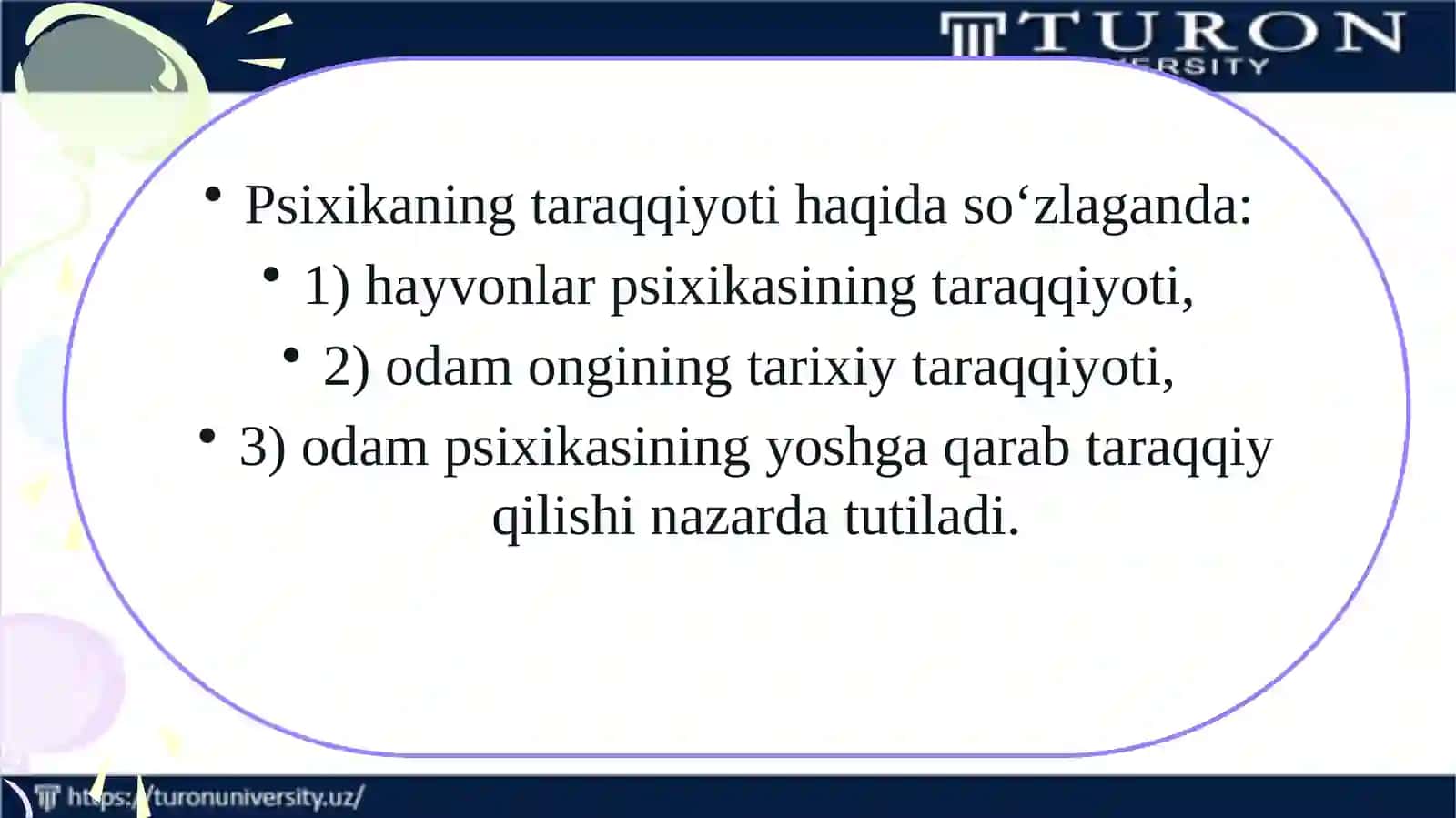 PSIXIKA VA ONGNING FILOGENETIK TARAQQIYOTI 2