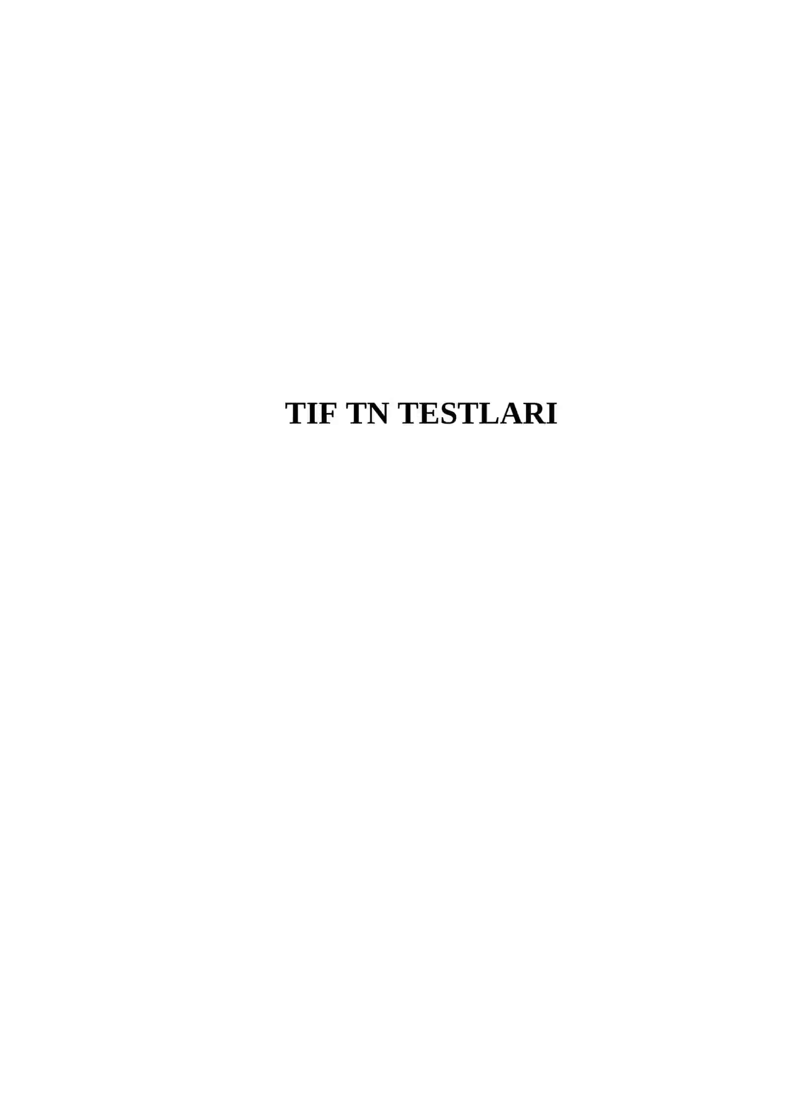 TIF TN TESTLARI 2