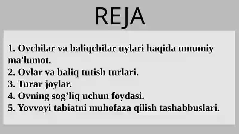 Ovchilar uyi va baliqchilar uyi faoliyati 2