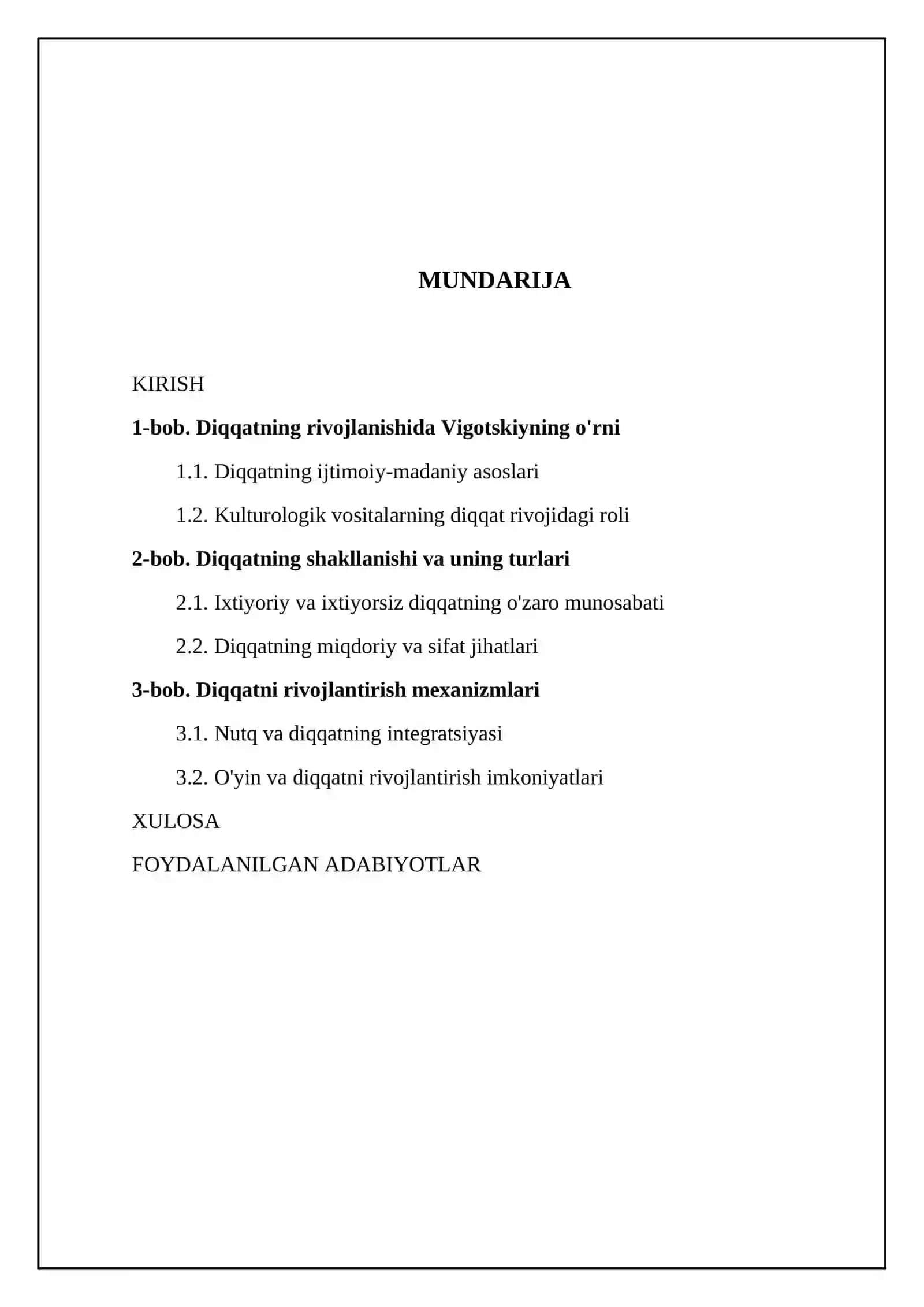 L.S.Vigotskiyning diqqat borasidagi izlanishlari 2