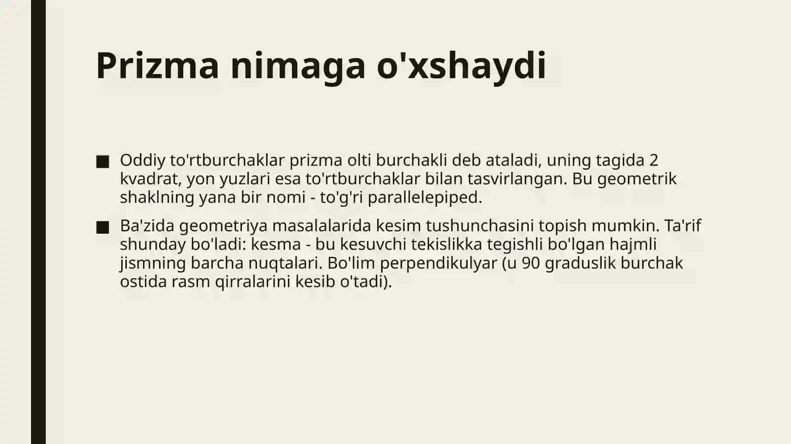 Prizmaning hajmi 2