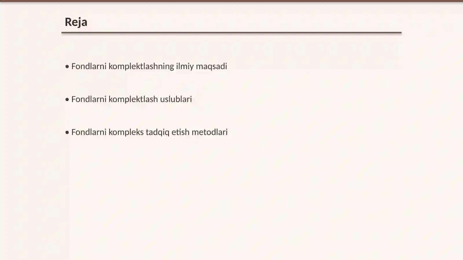Fondlarni komplektlashning ilmiy maqsadi ahamiyati va uslublari 2