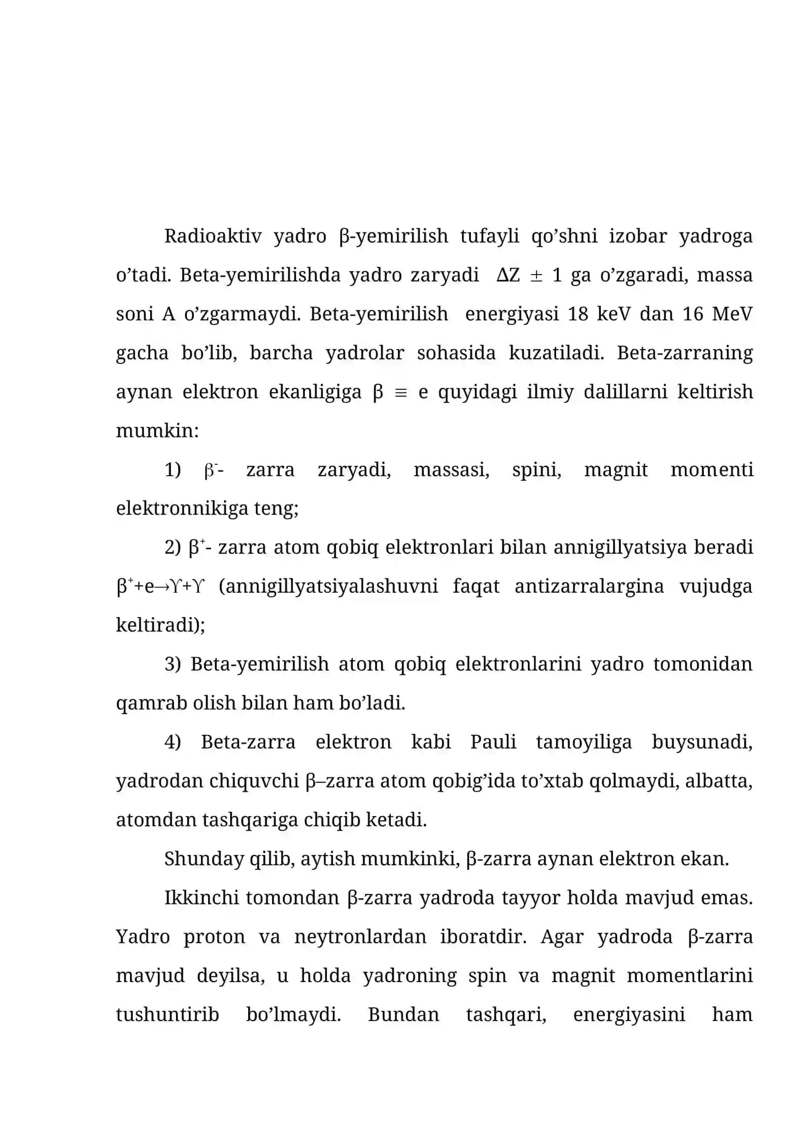 Bеta-yemirilish turlari 2