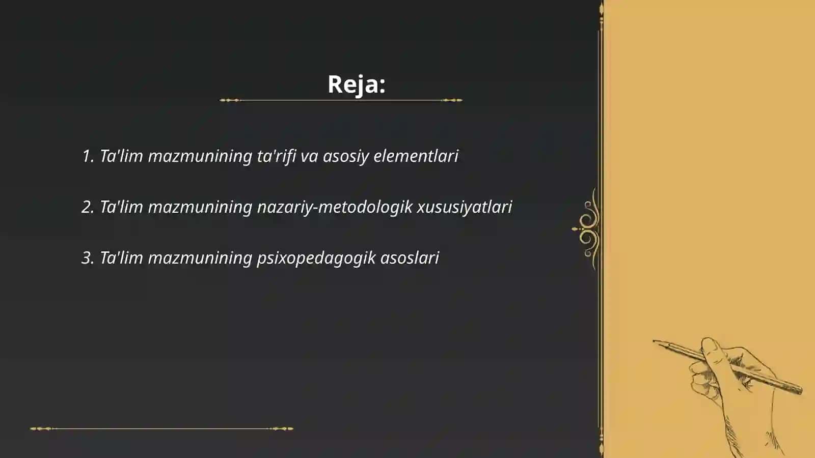 Ta'lim mazmuni 2