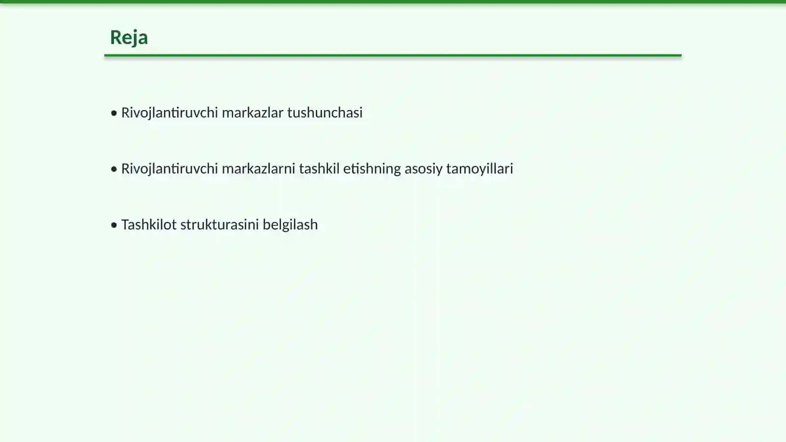Rivojlantiruvchi markazlarni tashkil qilish texnologiyasi 2