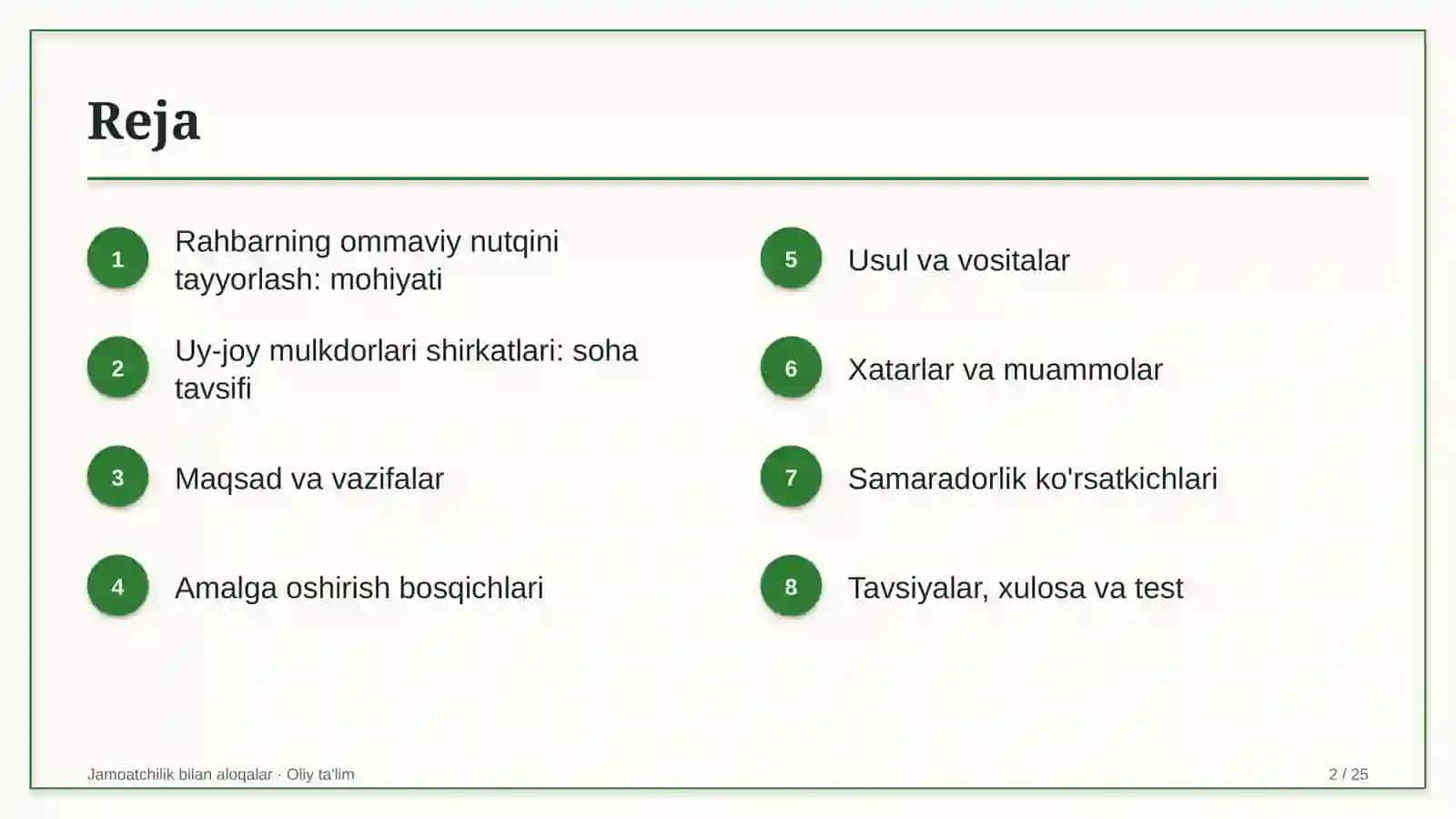 uy joy mulkdorlari shirkatlarida rahbarning ommaviy nutqini tayyorlash 1411 2