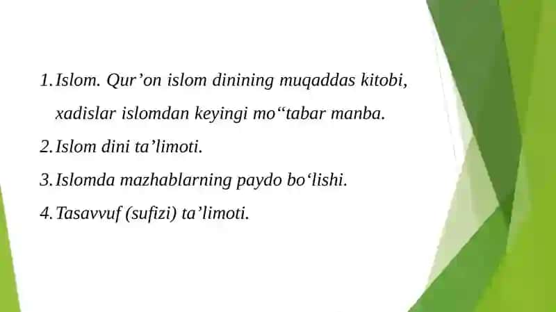 Islom Dini Tarihi va Mohiyati 2