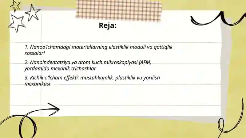 Nanomateriallarning mexanik, elektr va magnit xossalarini o‘rganish 2