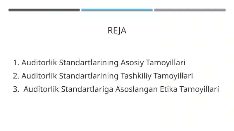 Auditorlik standartlari asosini tashkil etuvchi tamoyillar 2
