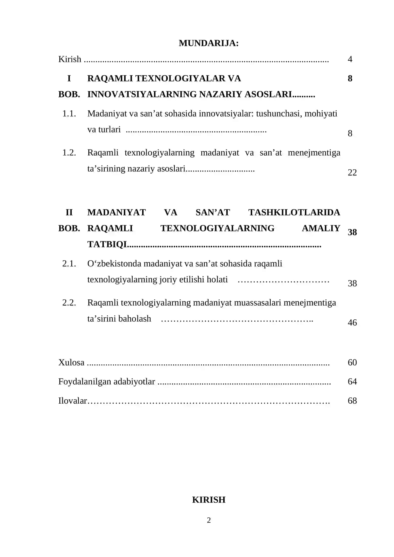MADANIYAT VA SAN’ATDA INNOVATSIYALAR VA RAQAMLI TEXNOLOGIYALARNING MENEJMENTGA TA’SIRI 2
