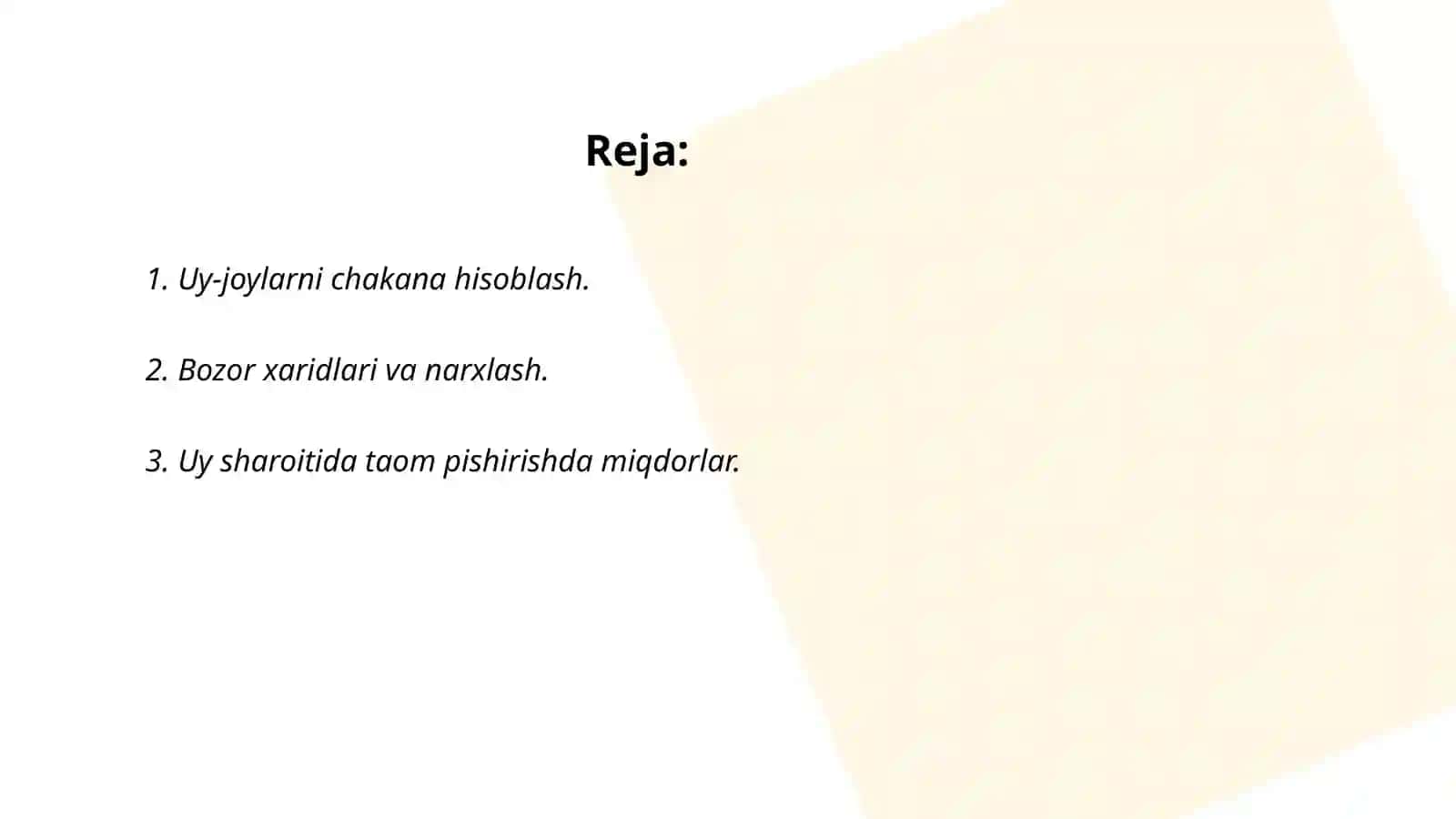 Matematika mashgʻulotlari 2
