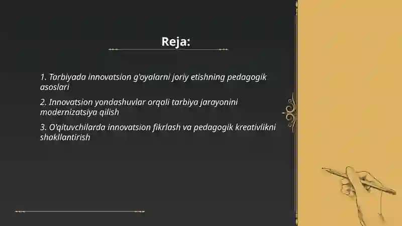Tarbiyada innovatsion g’oyalarni o’rni 2