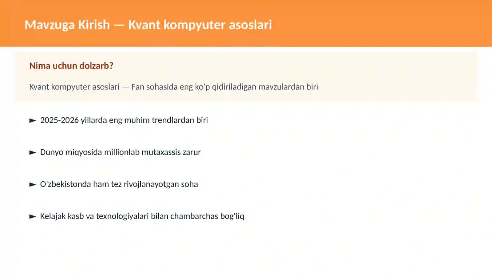 Kvant kompyuter asoslari 2