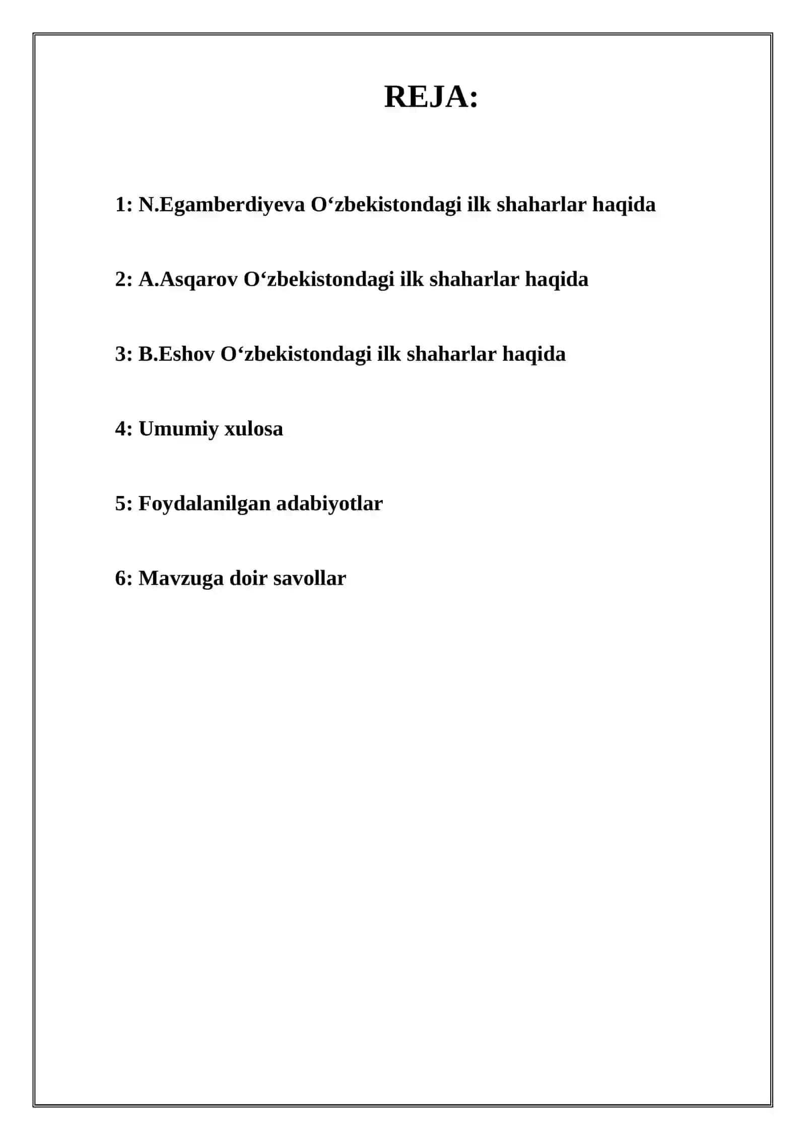 Oʻzbekiston hududida ilk shaharlar 2