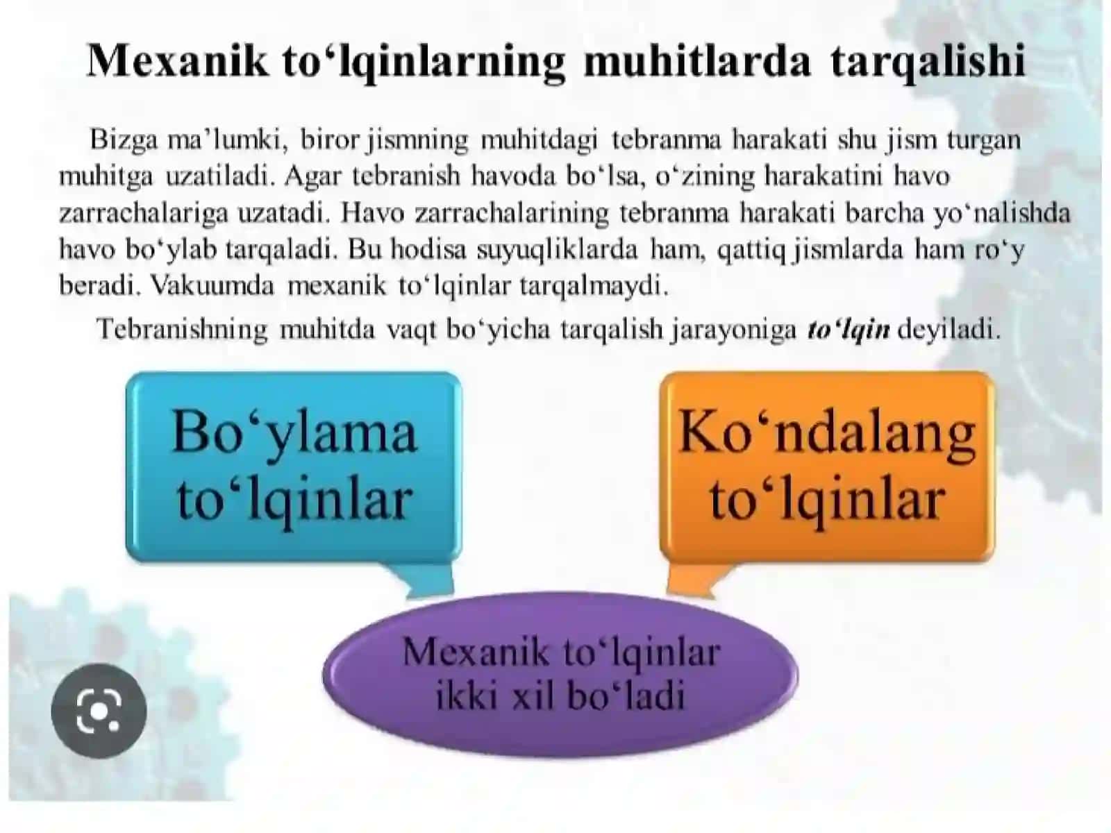 Mexanik to'lqinlarning muhitlarda tarqalishi 2