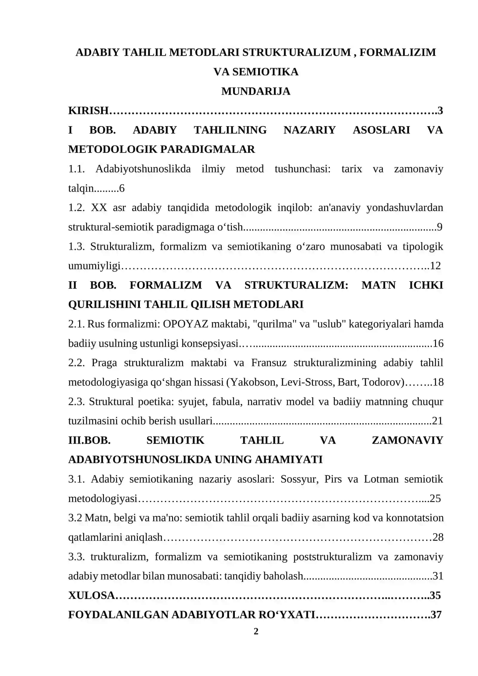 Adabiy tahlil metodlari strukturalizum, formalizim va semiotika 2