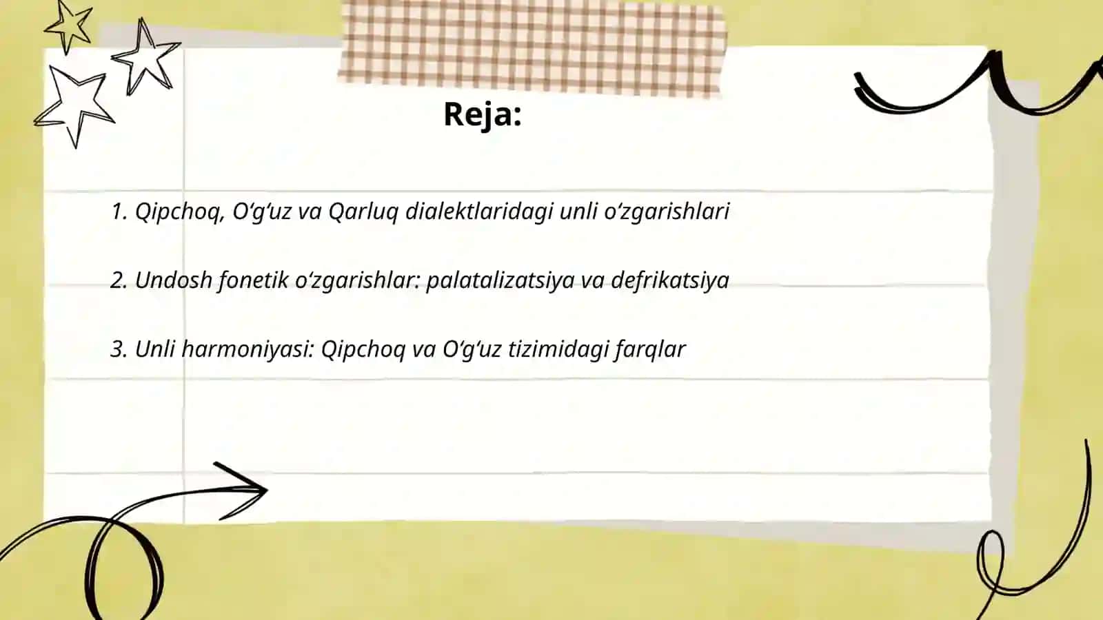 Tarixiy davri Qipchoq o‘g‘uz qarluq tillarining o'zgarish tasnifi 2