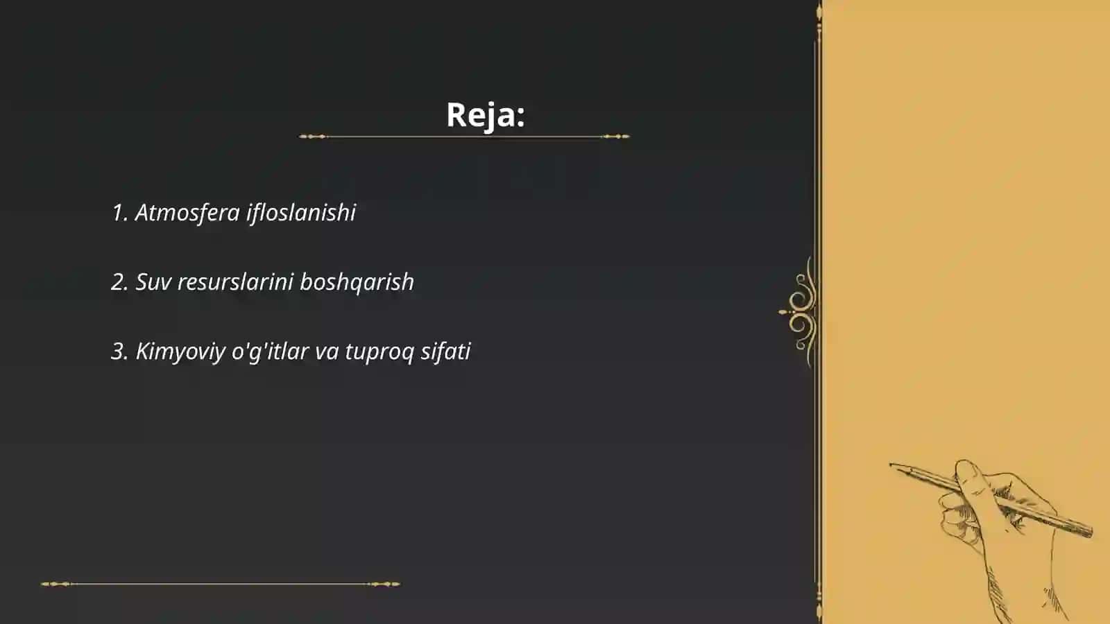 Kimyo va atrof muhit 2