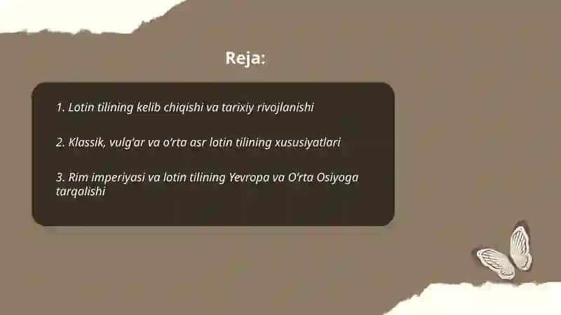 Lotin tili tarixi, alifbo, tibbiy terminologiyaga kirish 2