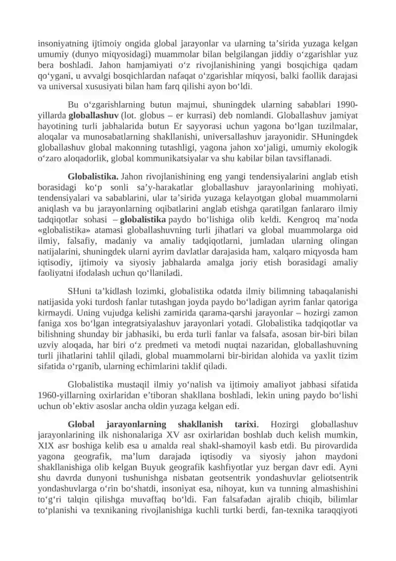 Globallashuv va barqaror taraqqiyot falsafasi 2