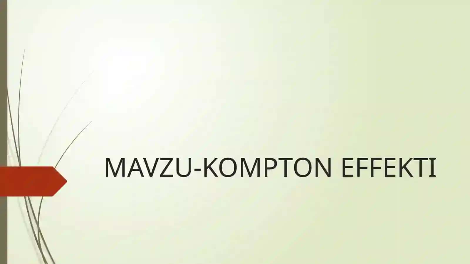 Kompton Effekti 2