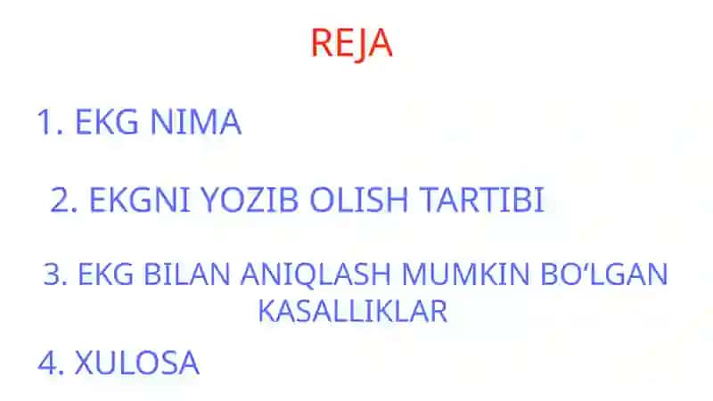 EKG va EKGni yozib olish 2