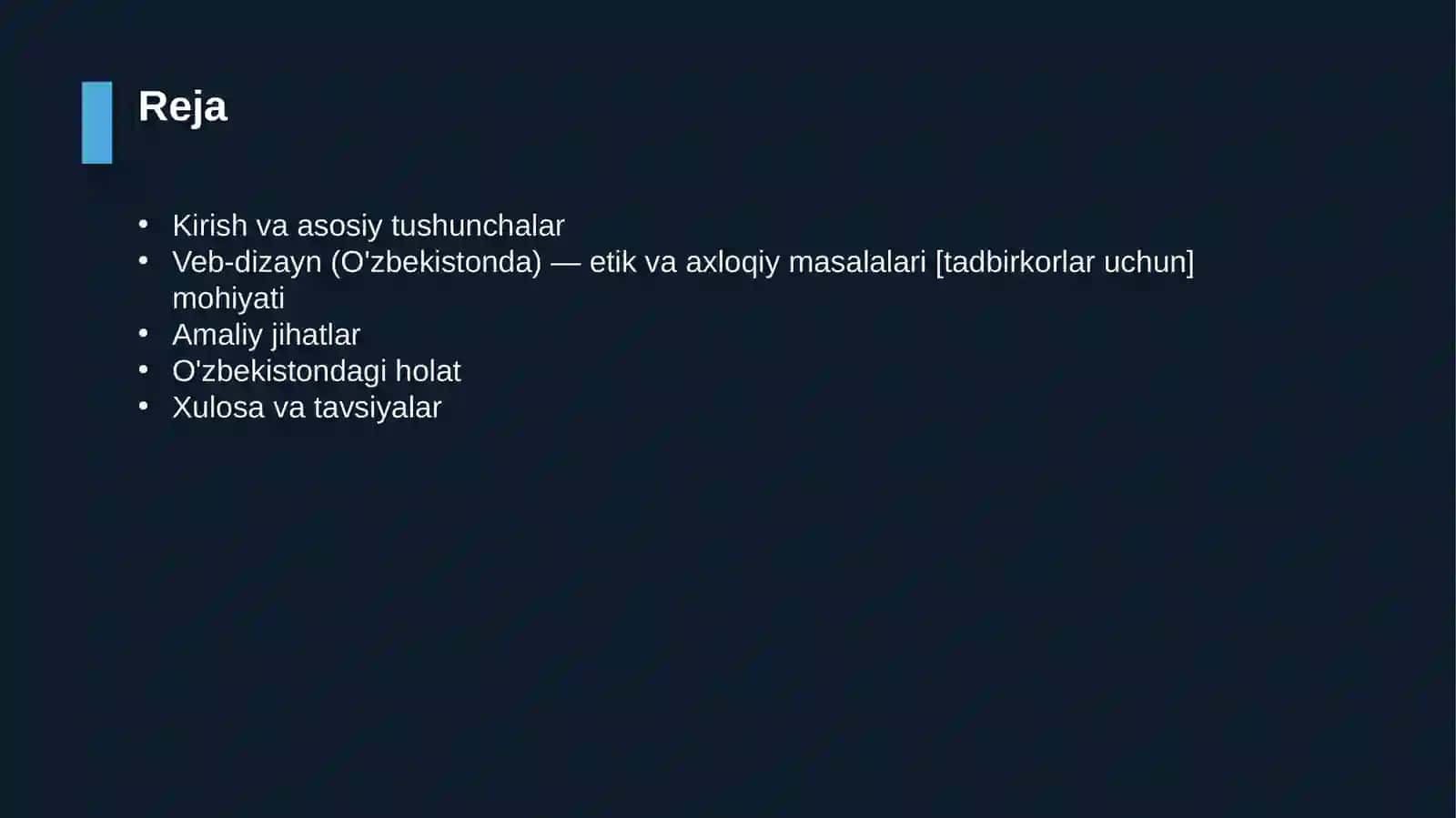 Veb-dizayn (O'zbekistonda) — etik va axloqiy masalalari [tadbirkorlar uchun] 2