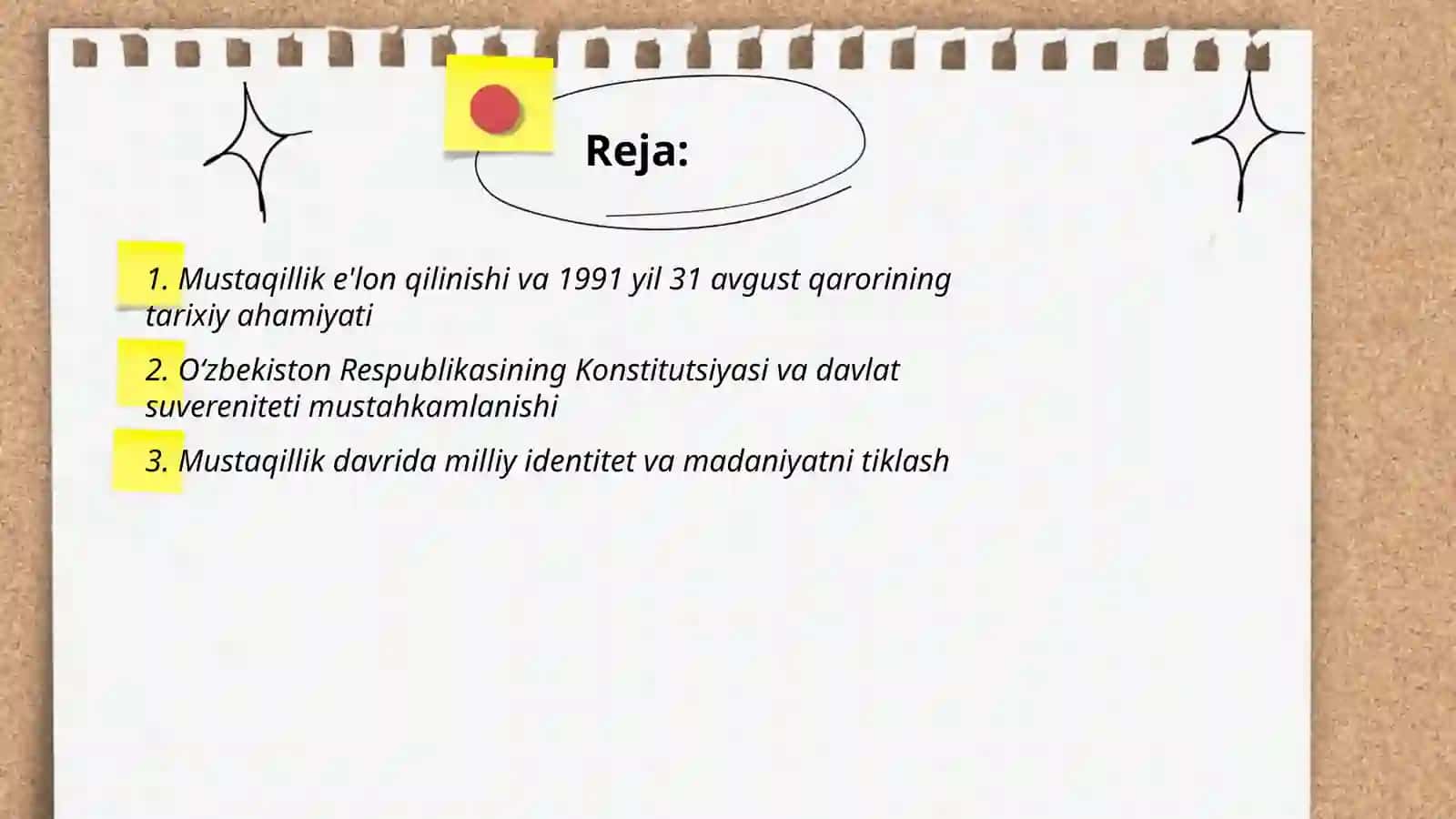 Mustaqil O‘zbekiston Respeblikasi tashkil topishining tarixiy ahamiyati 2
