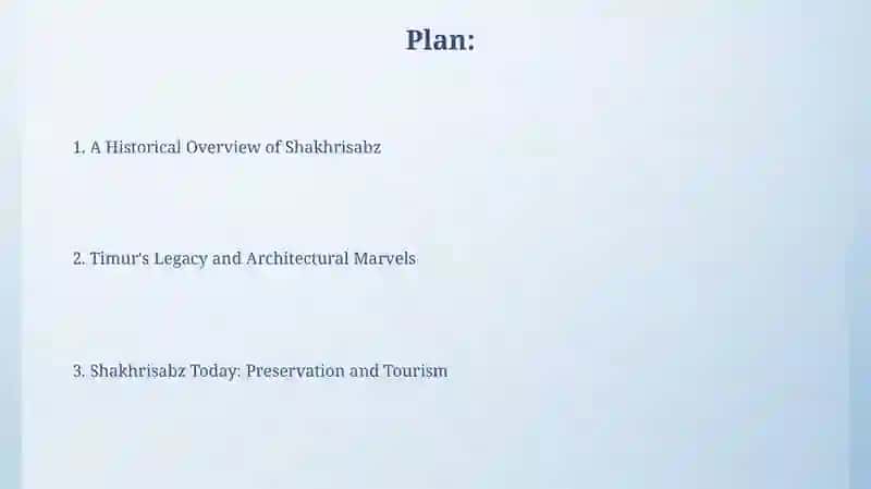 Shakhrisabz: The Birthplace of Timur 2