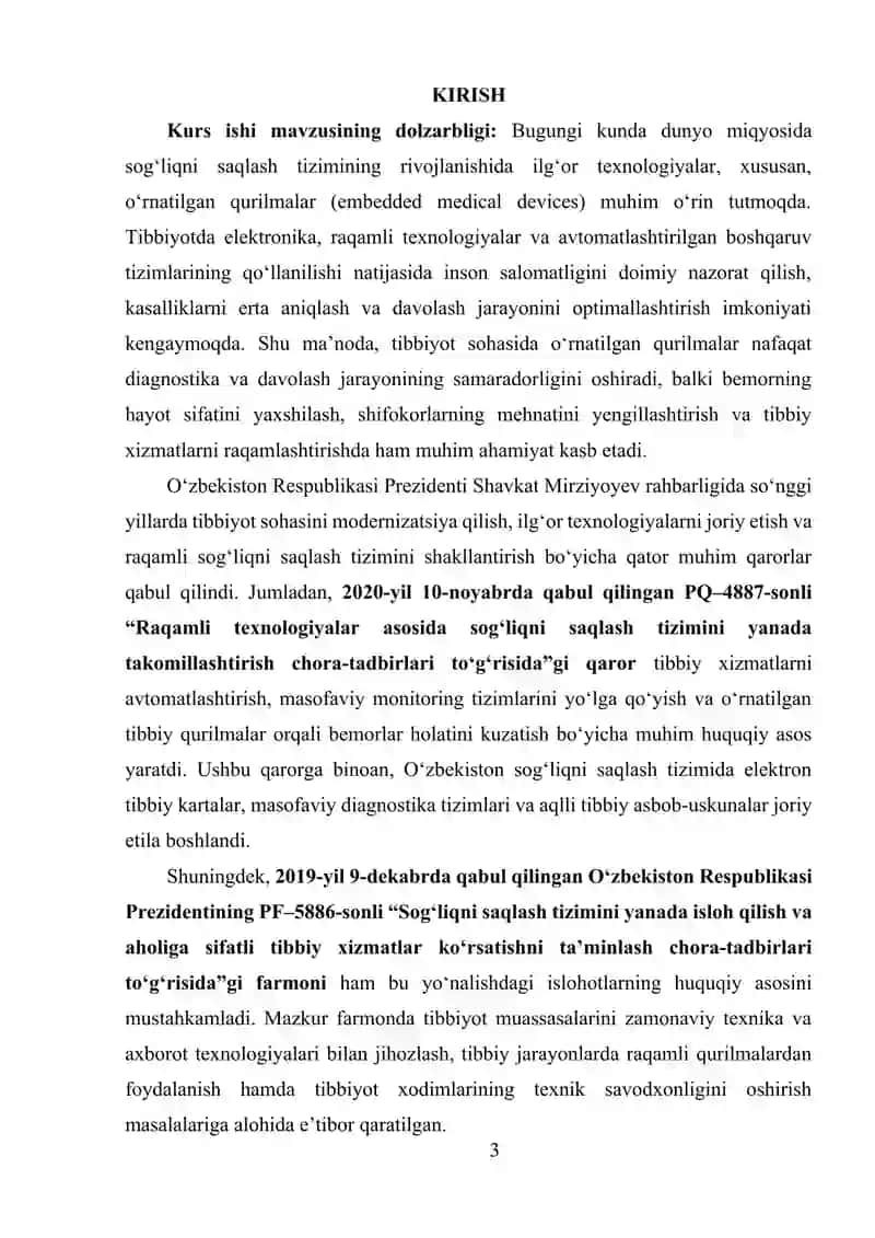 TIBBIYOT SOHASIDA O‘RNATILGAN QURILMALAR VA ULARNING AHAMIYATI 2