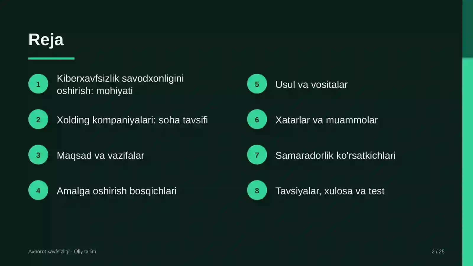 xolding kompaniyalarida xodimlarning kiberxavfsizlik savodxonligini oshirish 8631 2