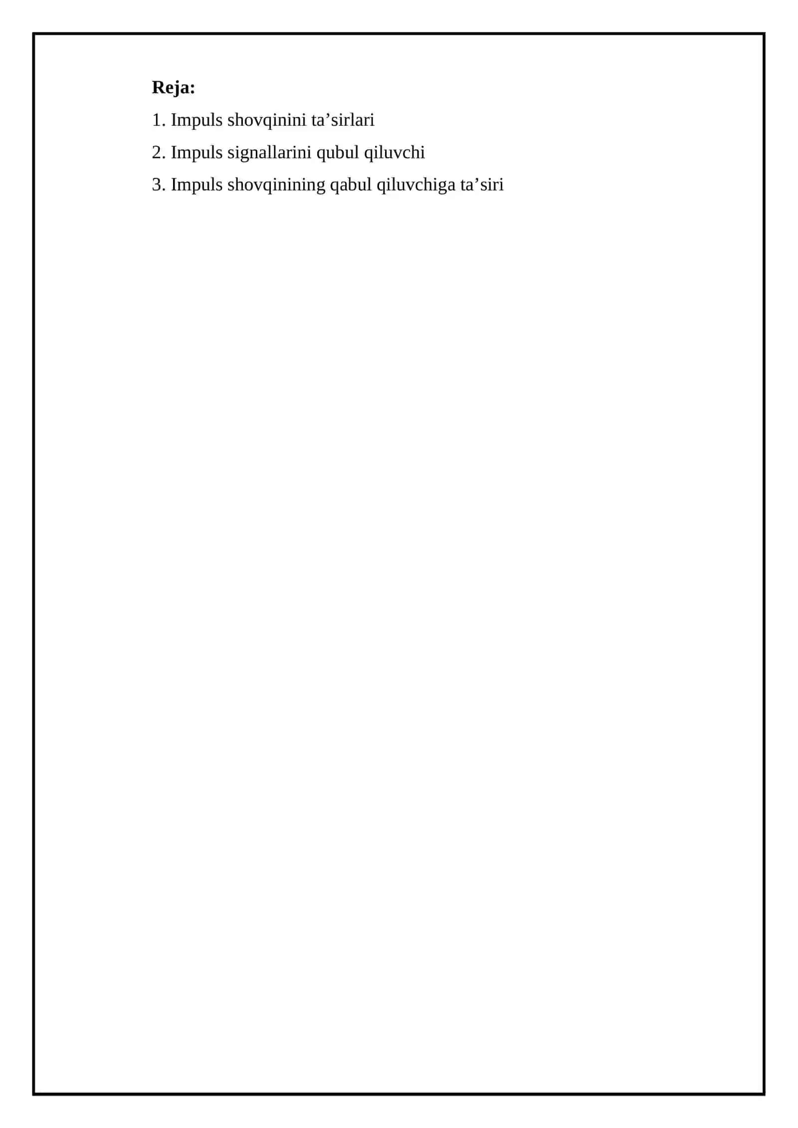 Impuls signallarini qabul qilish 2