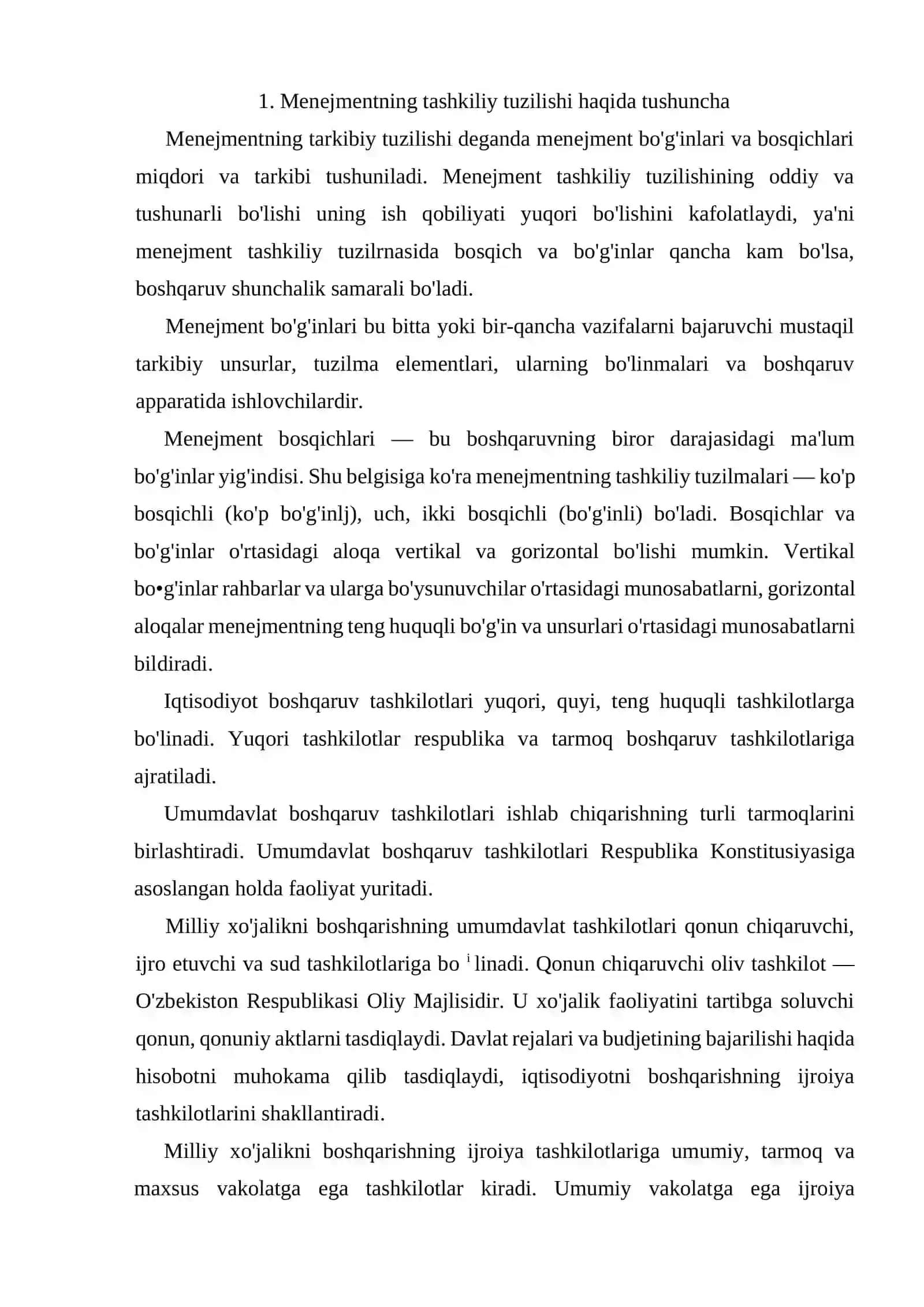 Menejmentning tashkiliy tuzilishi 2