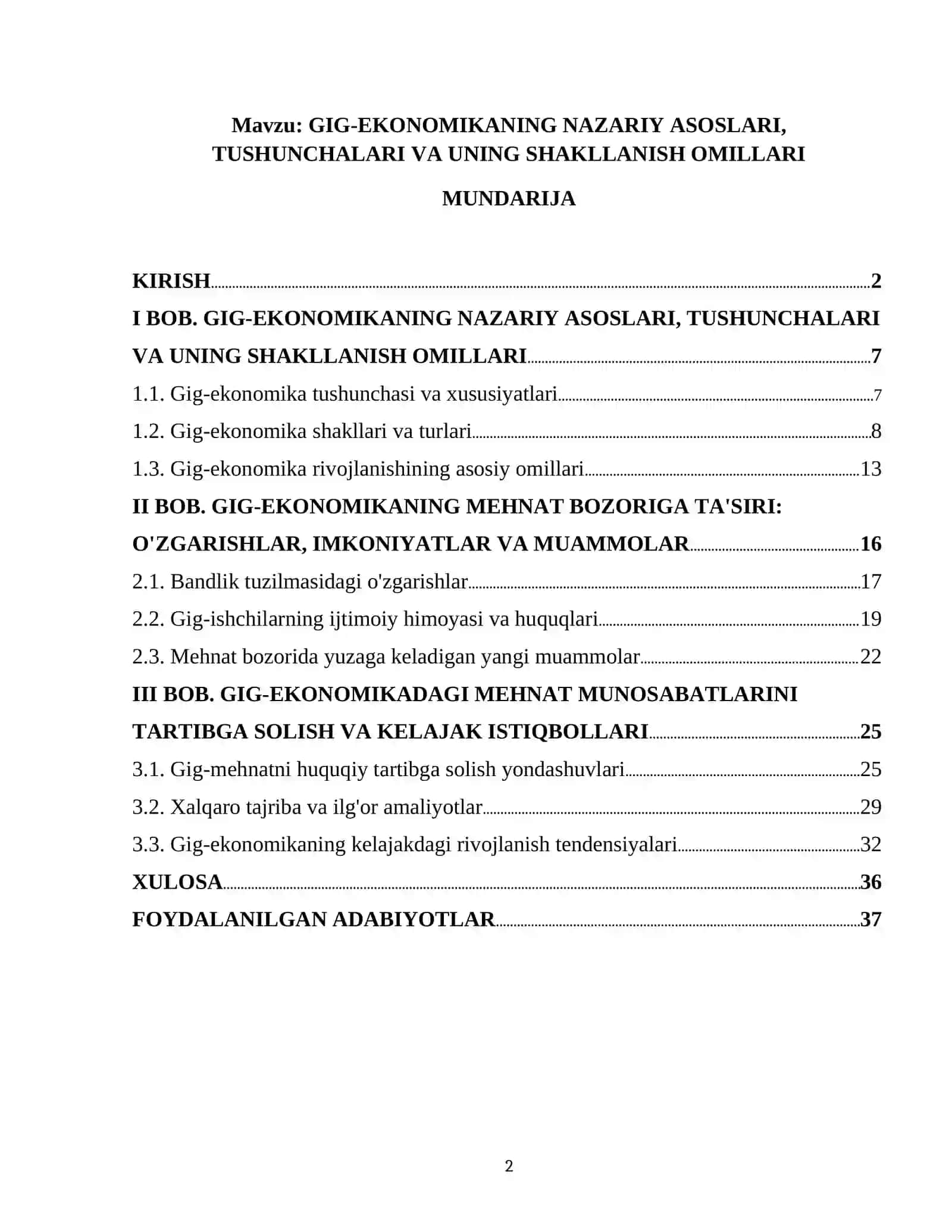 GIG-EKONOMIKANING NAZARIY ASOSLARI, TUSHUNCHALARI VA UNING SHAKLLANISH OMILLARI 2
