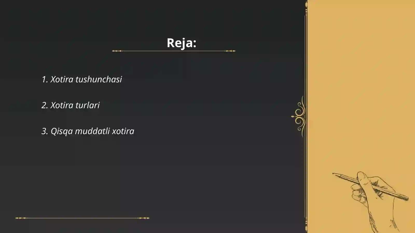 Xotira turlari va uning jarayonlari 2
