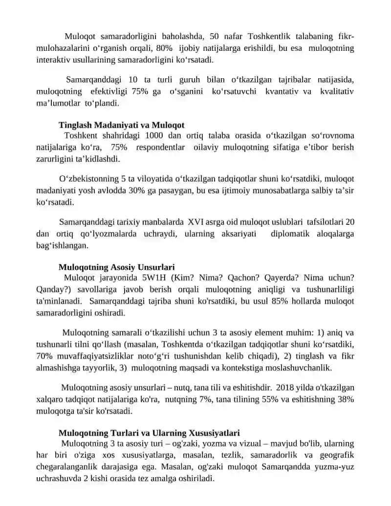 Muloqotda Tilning O'rni 2