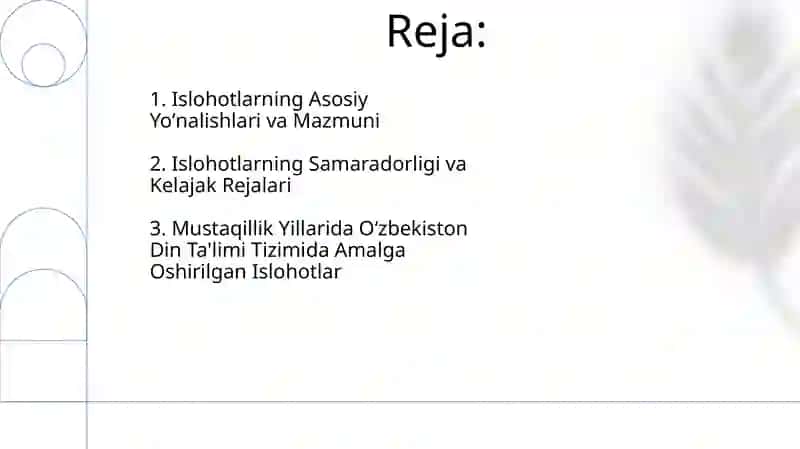 O'zbekiston mustaqillik yillarda diniy ta'lim tizimda amalga oshirilgan islohatlat 2