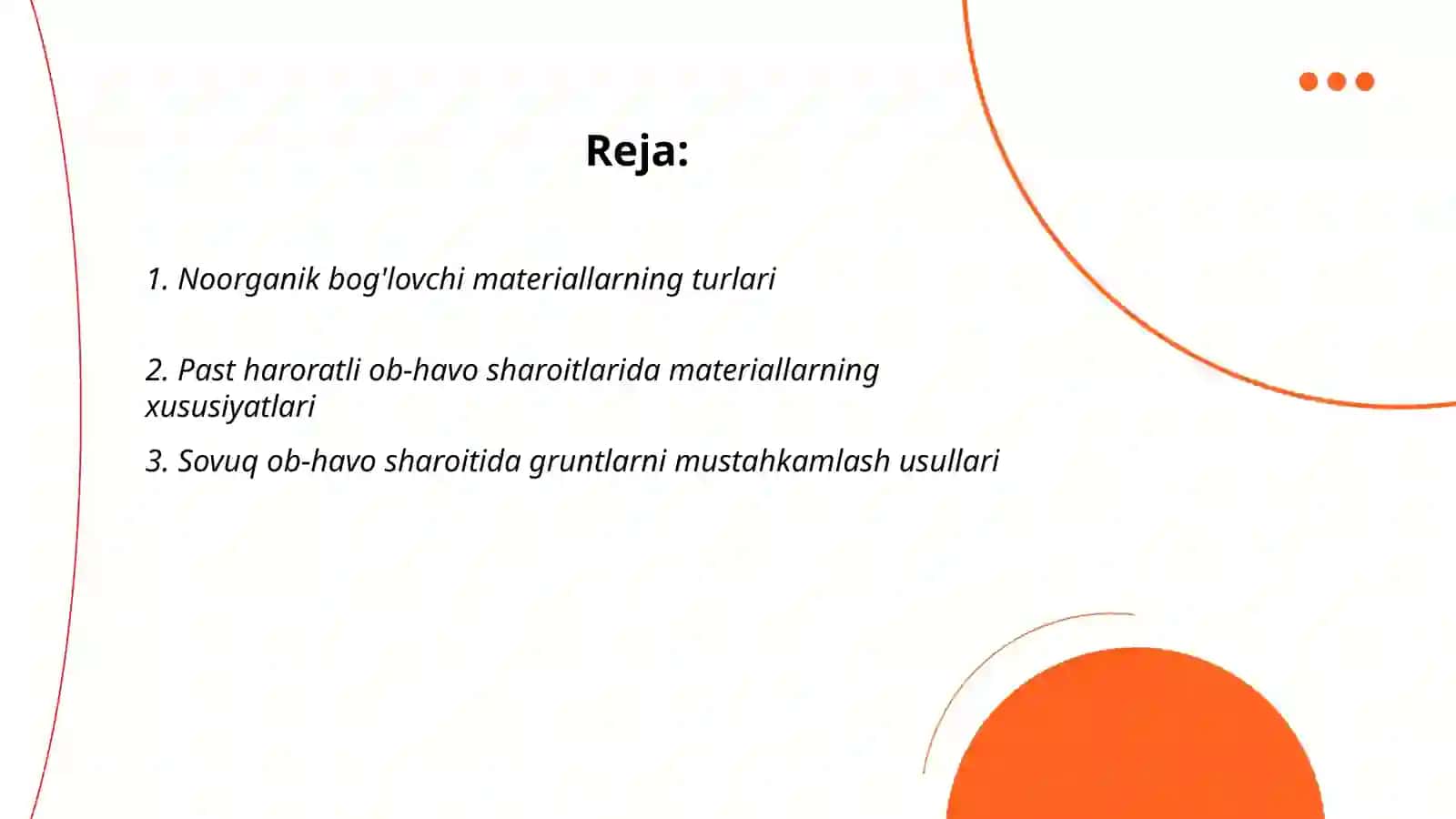Gruntlarni past va sovuq ob-havo sharoitida noorganik bog’lovchi materiallar bilan mustahkamlash ishlari sifat nazorati 2