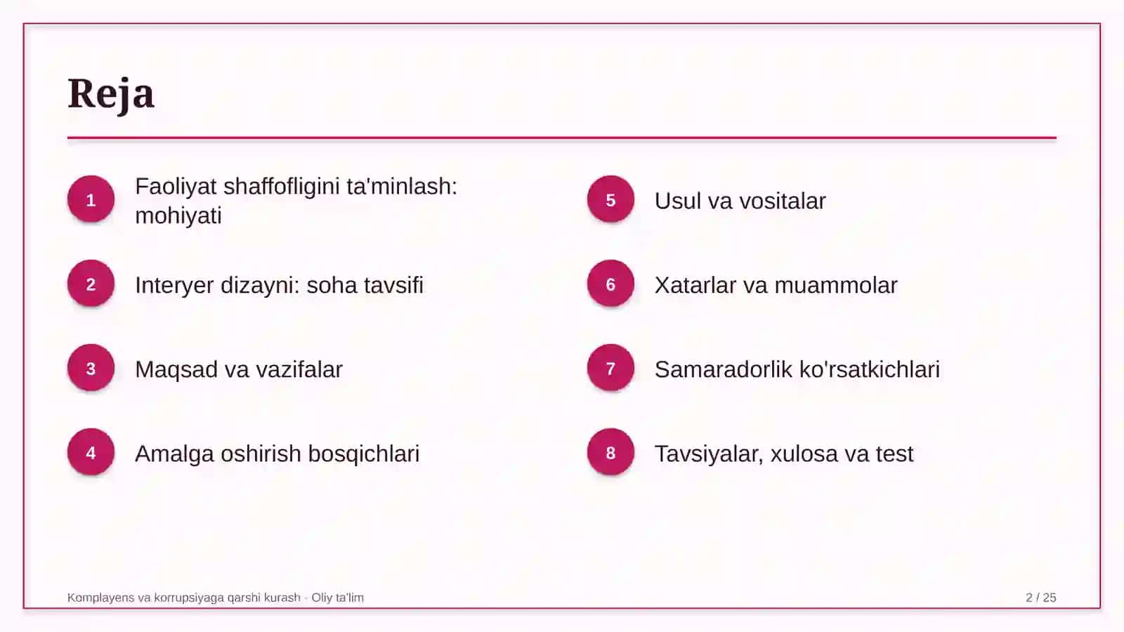 Interyer dizaynida faoliyat shaffofligini ta'minlash 2