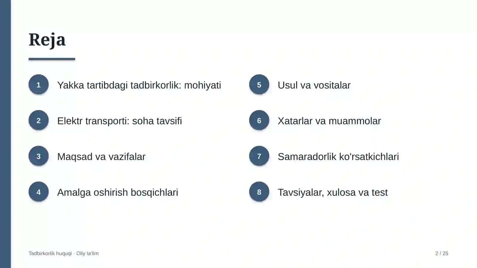 Elektr transportida yakka tartibdagi tadbirkorlik 2