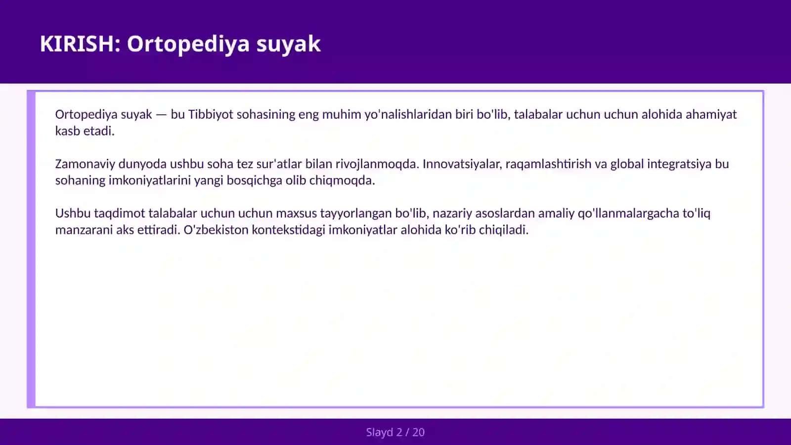 Ortopediya suyak 2