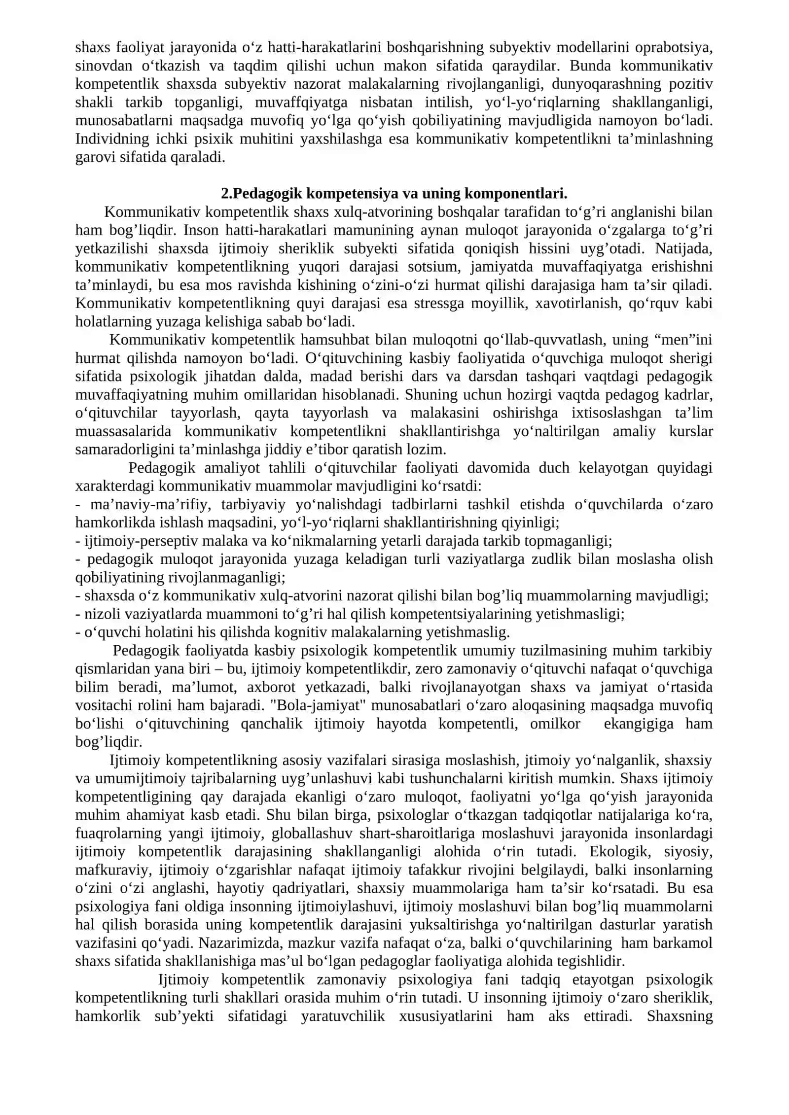 PEDAGOGIK KASBIY KOMPETENTLIK VA KREATIVLIK 2