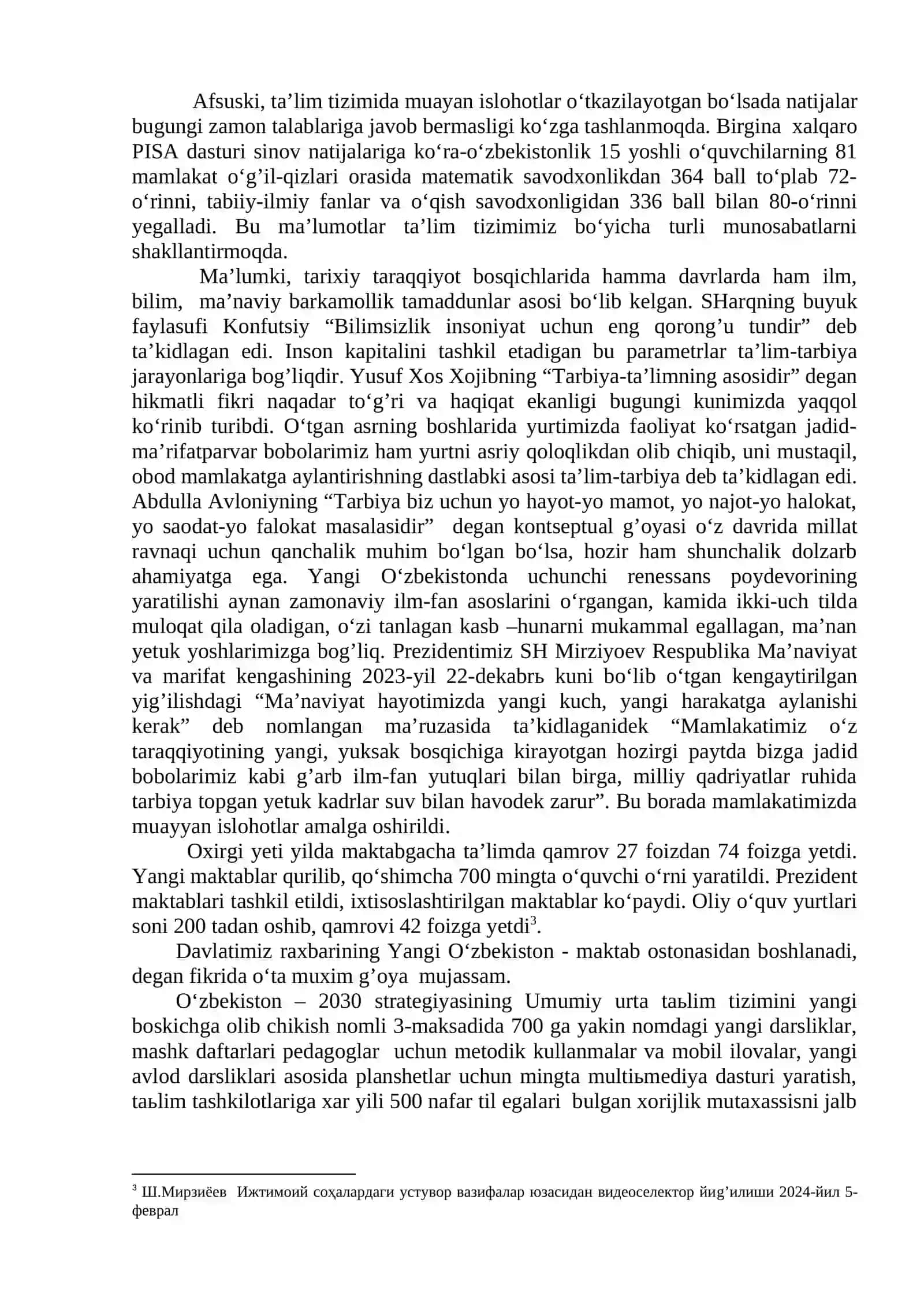 YANGI O‘ZBEKISTONDA MA’NAVIY TARBIYANING O‘ZIGA XOS XUSUSIYATLARI 2