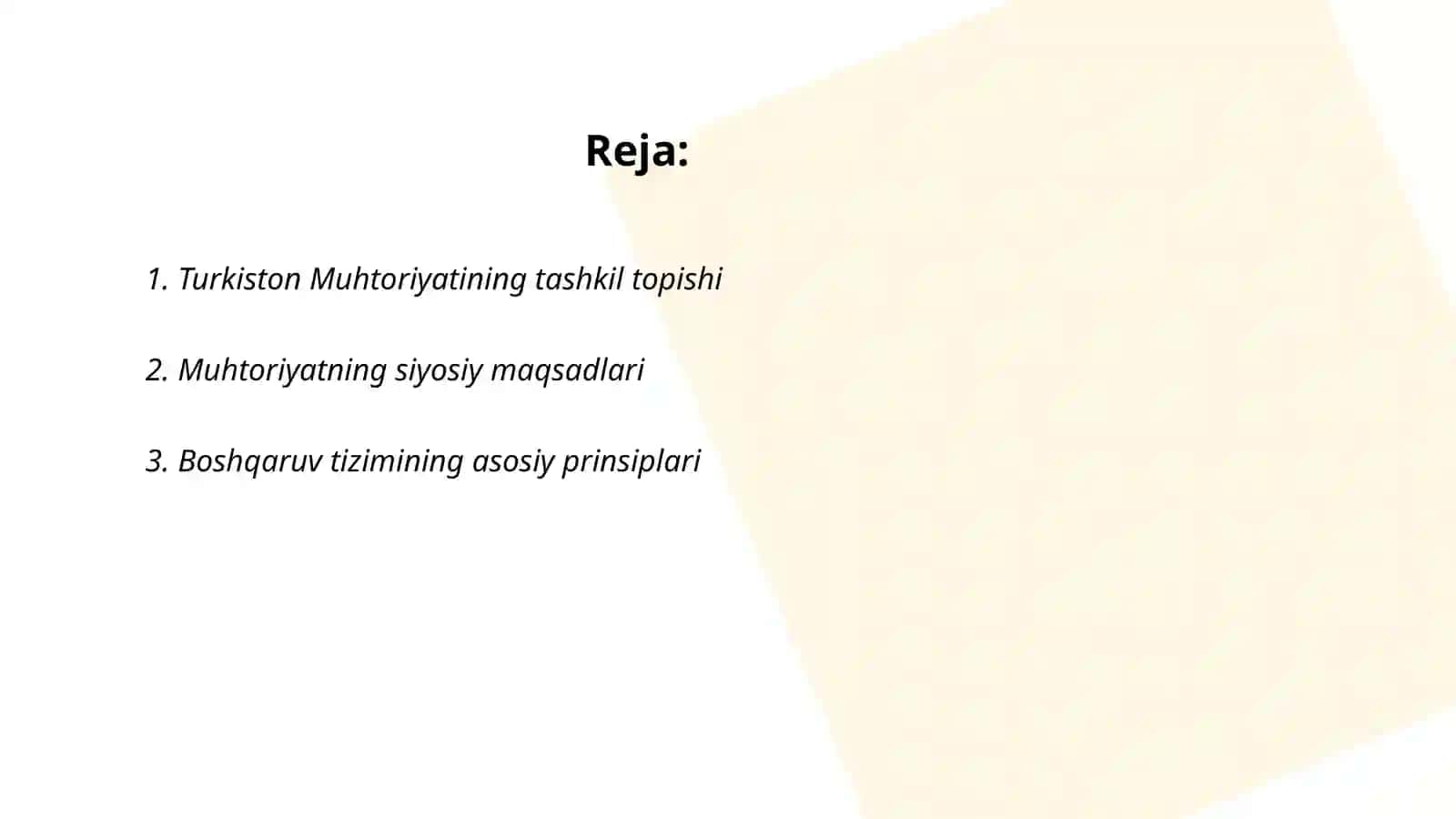 Turkiston muhtoriyatining tashkil topishi va uning boshqaruv tizimi 2