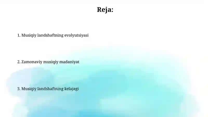 Musiqiy manzara 2